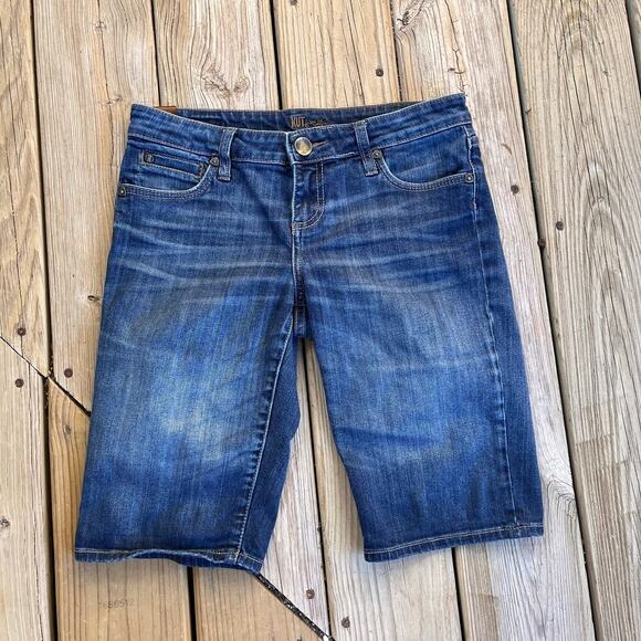 KUT From The Kloth Women's Denim Bermuda Shorts Size 4P - Picture 1 of 6